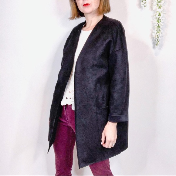 Zara Jackets & Blazers - ZARA faux suede oversized blazer pockets open front